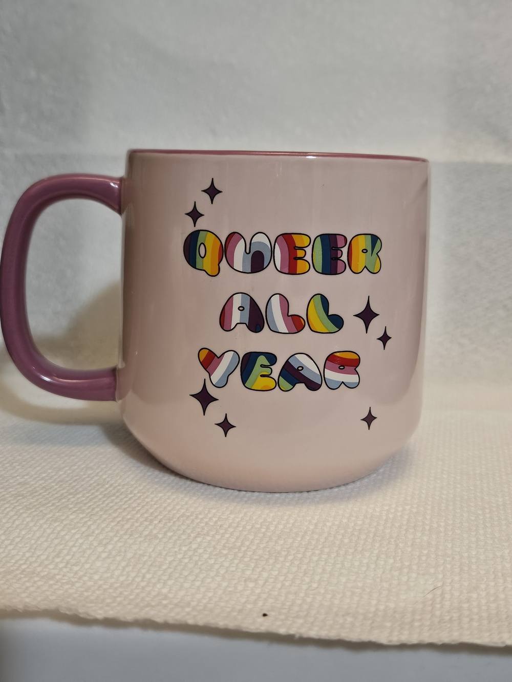 Sonoma Pink Rainbow "Queer All Year" Ceramic Mug - Picture 3 of 4